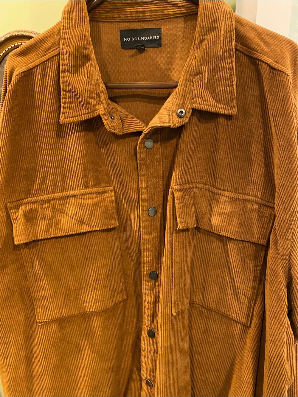 Men’s brown corduroy shirt size 3XL